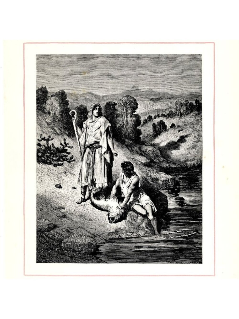 Gustave Doré “Tobias and the Angel” 1953 Limited Edition Plate, Copy No. 143